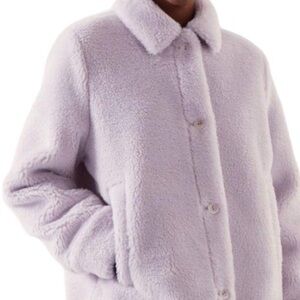 Cos Oversized Teddy Coat Lavander